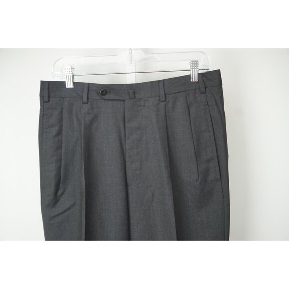 Incotex Dark Gray 100% Wool Mens Dress Pants Sz 48 NEW